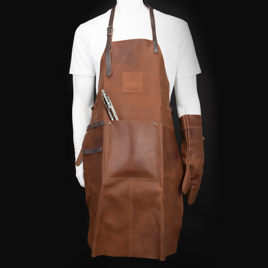 Set Asador de Cuero de Búfalo